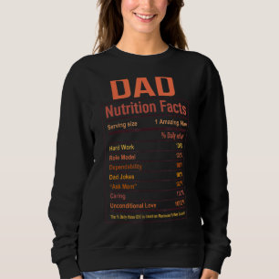 Sweatshirt Papa Nutritions Fait Père Jour Humour Papa
