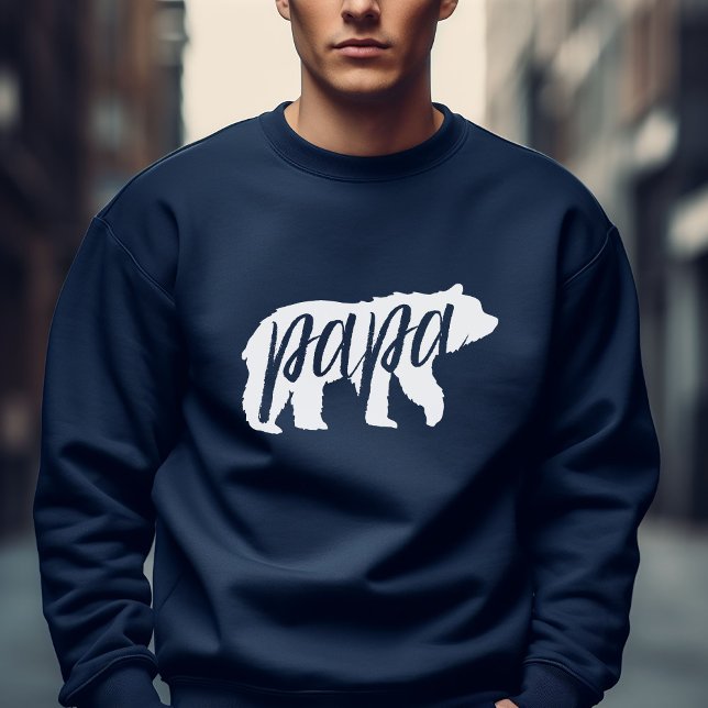 Sweatshirt Papa Ours Navy Famille Assortie (Créateur téléchargé)