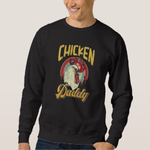 Sweatshirt Papa Poulet Papa Coq Agriculteur Éleveur de Volail