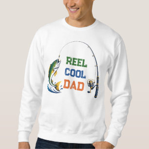 Sweatshirt Papa Super Cool Pêche Pun Drôle Cadeau Fête des Pè