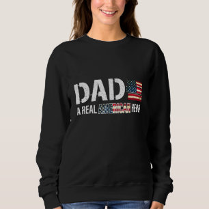 Sweatshirt Papa, Un Véritable Héros Américain, Fier