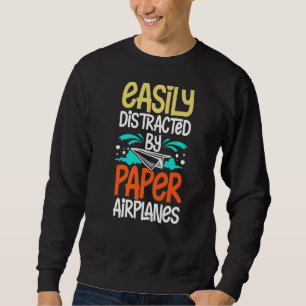 Sweatshirt Papier Avion plié Plider Plider Origami