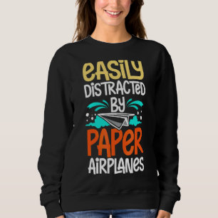 Sweatshirt Papier Avion plié Plider Plider Origami