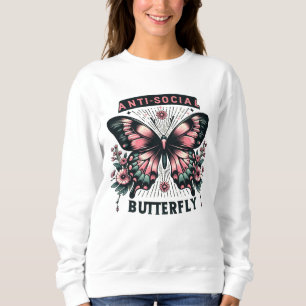 Sweatshirt Papillon anti-social