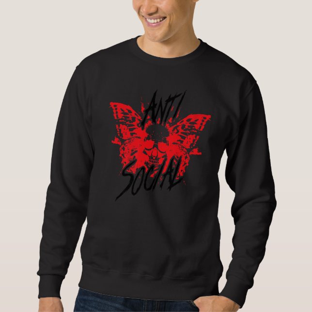 Sweatshirt Papillon antisocial pour introduction 2 (Devant)