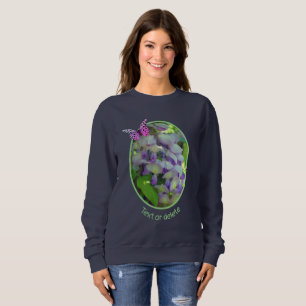 Sweatshirt Papillon Fleur Purple Wisteria Personnalisé
