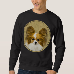 Sweatshirt Papillon (Hound Tri) Peinture - Art Chien original