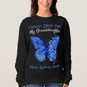 Sweatshirt Papillon Je Porte Du Bleu Pour Ma Grandgirl Charge