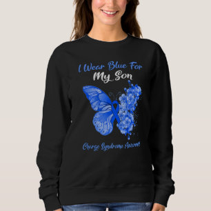 Sweatshirt Papillon Je Porte Du Bleu Pour Mon Fils Charge Syn
