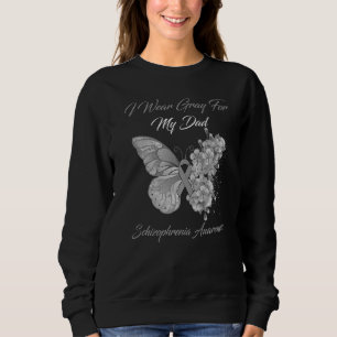 Sweatshirt Papillon Je Porte Gris Pour Mon Papa Schizophrenia