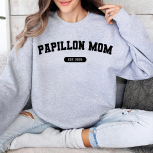Sweatshirt PAPILLON MOM Chien maman Douille de l'année de nai