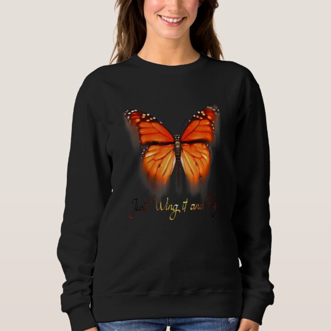 Sweatshirt Papillon Monarque éblouissant (Devant)