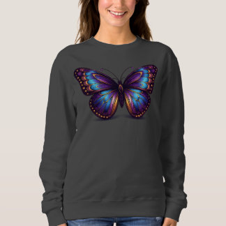 Sweatshirt Papillon Néon Luxueux pour Femmes