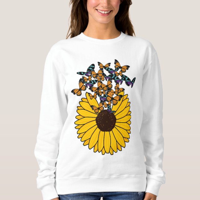 Sweatshirt Papillons au tournesol (Devant)