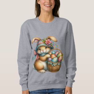 Sweatshirt Pâques en dentelle blanche