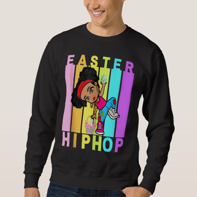 Sweatshirt Pâques Hip hop Danse Amour Dab Vacances Amusants E (Devant)