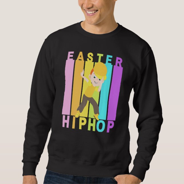 Sweatshirt Pâques Hip hop Danse Amour Dab Vacances Amusants E (Devant)
