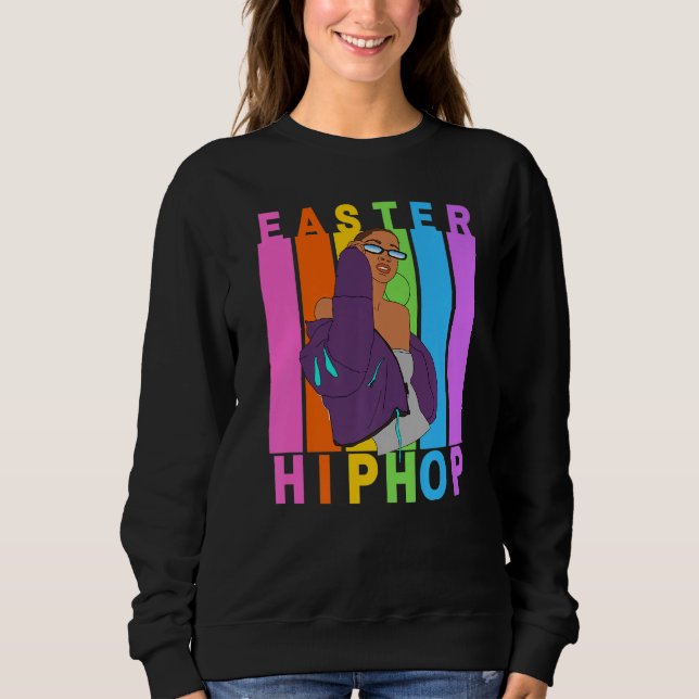 Sweatshirt Pâques Hip hop Danse Amour Dab Vacances Amusants E (Devant)