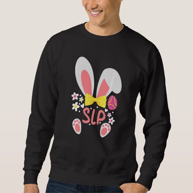 Sweatshirt Pâques Oeuf Slp Bunny Pâques Matching Discours Thi (Devant)