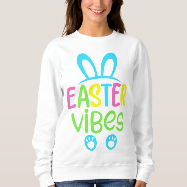 Sweatshirt Pâques Vibes Pastel (Devant)