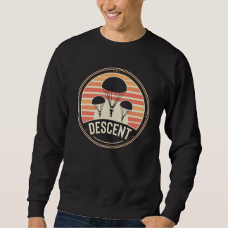 Sweatshirt Parachute de saut en parachute au coucher du solei