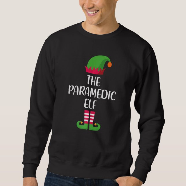 Sweatshirt Paramedic Elf Family Matching Group Christmas Paja (Devant)