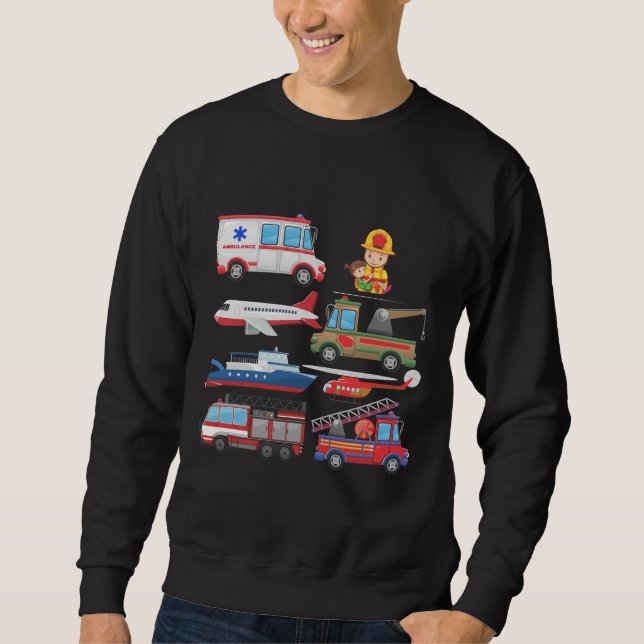 Sweatshirt Paramètre de l'hélicoptère pilote de pompier de po (Devant)