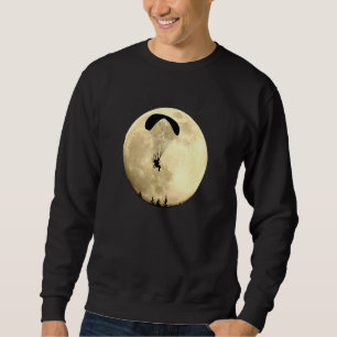 Sweatshirt Paramoteur Volant Dans La Pleine lune Au Vol De Nu