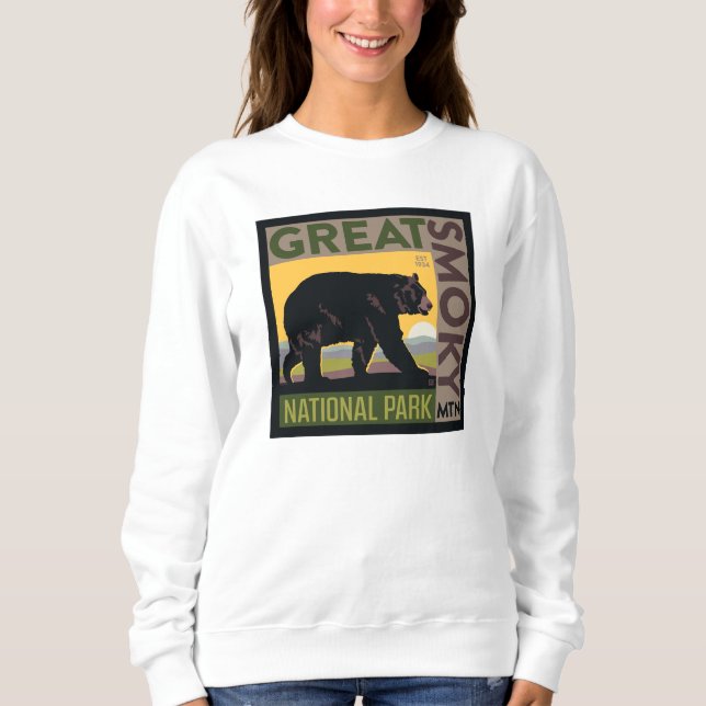 Sweatshirt Parc national de Great Smoky Mountain| Ours (Devant)