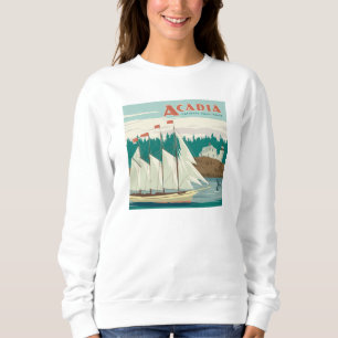 Sweatshirt Parc national de l'Acadie, Maine Voilier & Balei