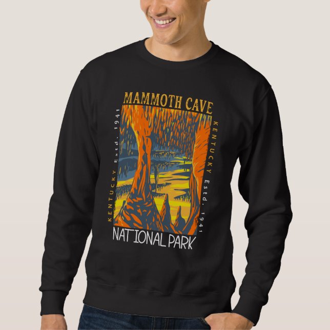 Sweatshirt Parc national de Mammoth Cave Kentucky désorganisé (Devant)