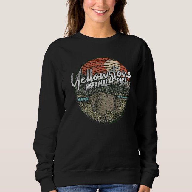 Sweatshirt Parc national de Yellowstone Wyoming Montana Idaho (Devant)
