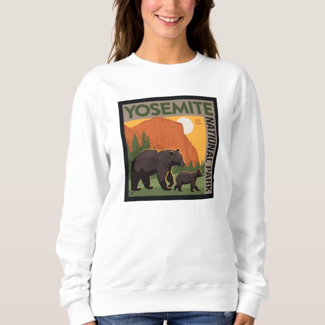 Sweatshirt Parc national de Yosemite | Famille d'ours (Devant)