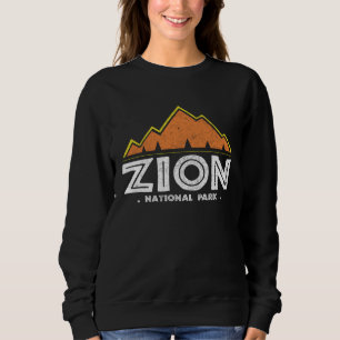 Sweatshirt Parc national de Zion Utah Rétro Vintage