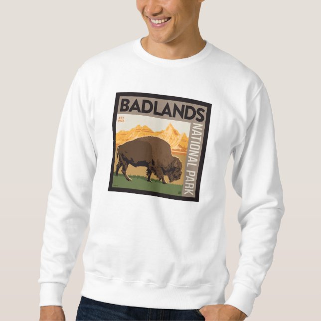 Sweatshirt Parc national des Badlands | Buffalo (Devant)