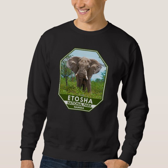 Sweatshirt Parc national d'Etosha Namibie Elephant Aquarelle (Devant)