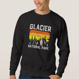 Sweatshirt Parc national du Glacier du Retro Montana Randonné