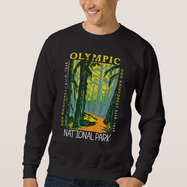 Sweatshirt Parc National Olympique Hoh Rainforest désorganisé (Devant)