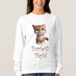 Sweatshirt Parfaitement ludique chat mignon