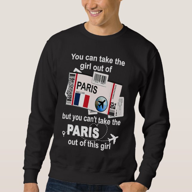 Sweatshirt Paris Boarding Pass  Paris Girl  Paris (Devant)