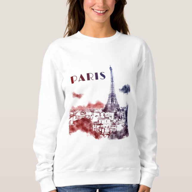 Sweatshirt Paris City Skyline Eifel Tower Travel France (Devant)