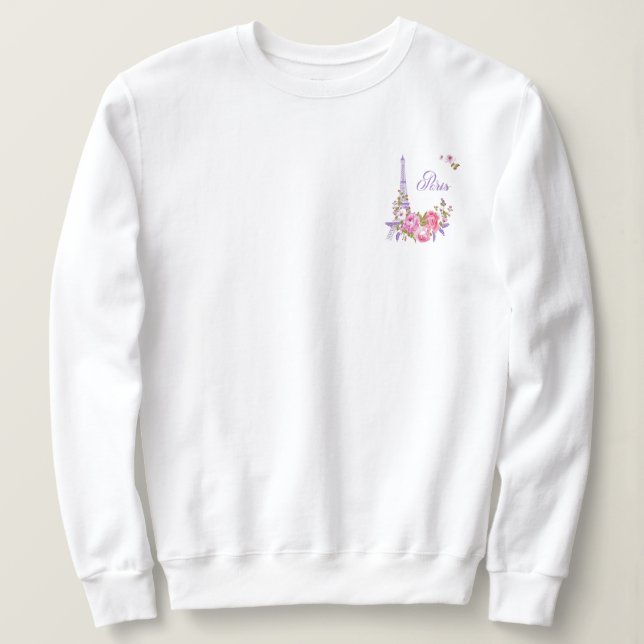 Sweatshirt Paris in Bloom Midnight in Paris Floral Paris Roma (Design devant)