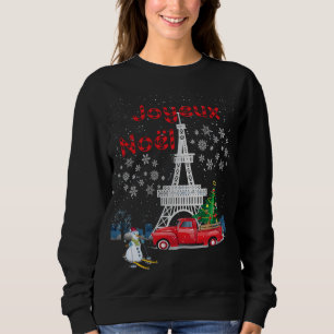 Sweatshirt Paris Tour Eiffel Arbre de Noël Camion Rouge