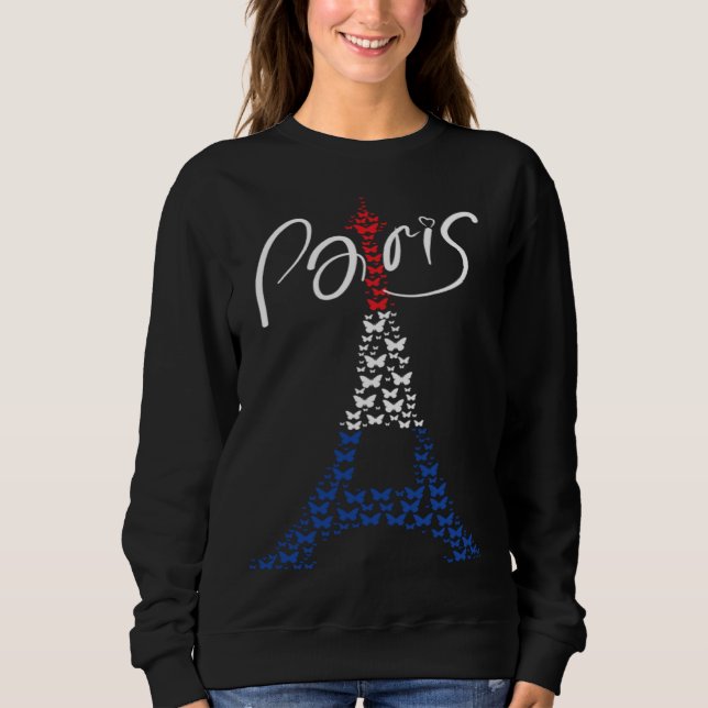 Sweatshirt Paris Vacation French Souvenir I Love Paris Eiffel (Devant)