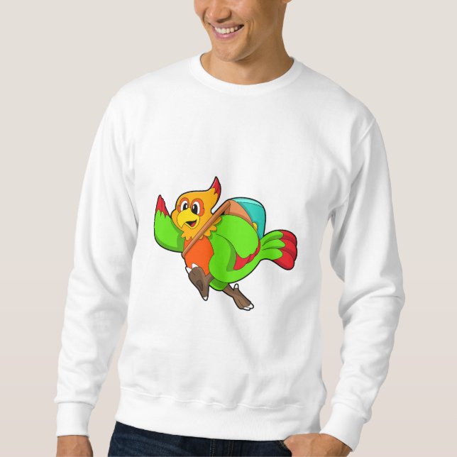 Sweatshirt Parrot as Hiker (Devant)