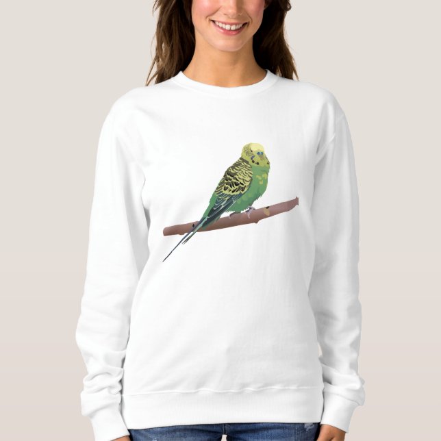 Sweatshirt Parrot Budgerigar  (Devant)