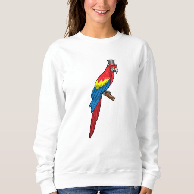 Sweatshirt Parrot comme Gentleman avec Casquette (Devant)
