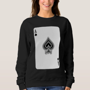Sweatshirt Partie Ace Of Spades Poker Pro Lucky Player Gagnan