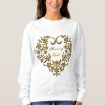 Parties scintillant d'or florissante Valentine fem