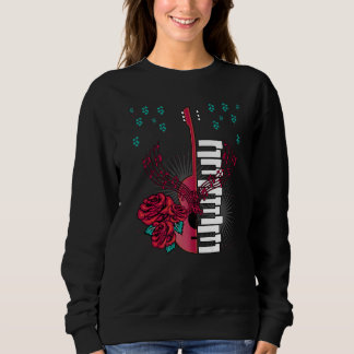 Sweatshirt Partition musicale I Guitare I Fille au clavier